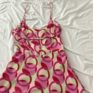 Zara Colorful Circle Print Mini Dress